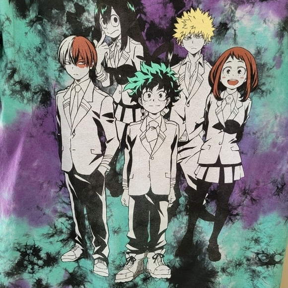 My Hero Academia Shirt Tie Dye Size Medium Graphic T-shirt Anime Manga #2141 - Picture 4 of 8